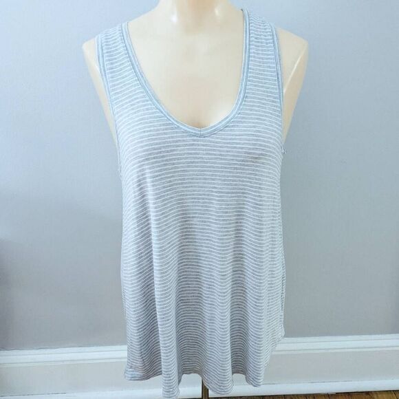 Aerie Soft and Sexy Gray Striped Tank Top - Picture 1 of 4